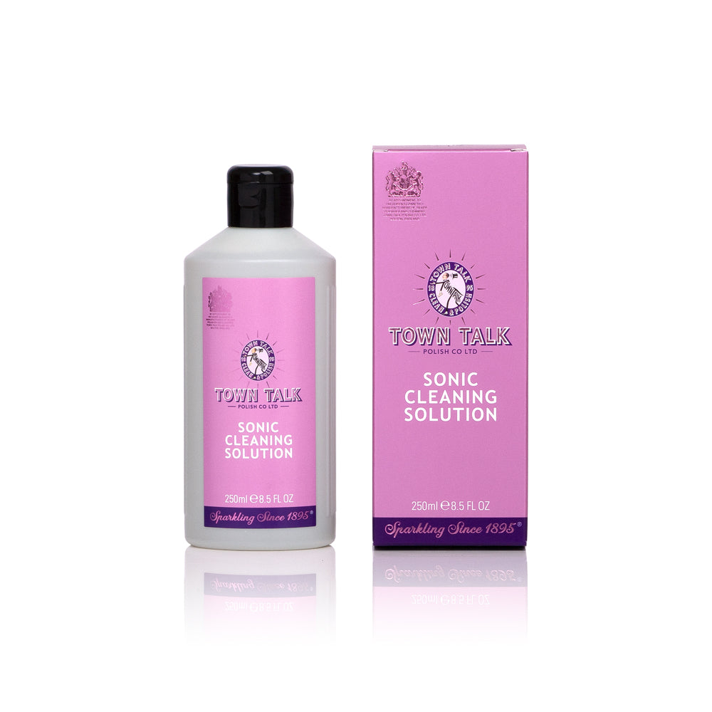 Town Talk Polish Sonic Cleaning Solution 250ml Bottle and Packaging
