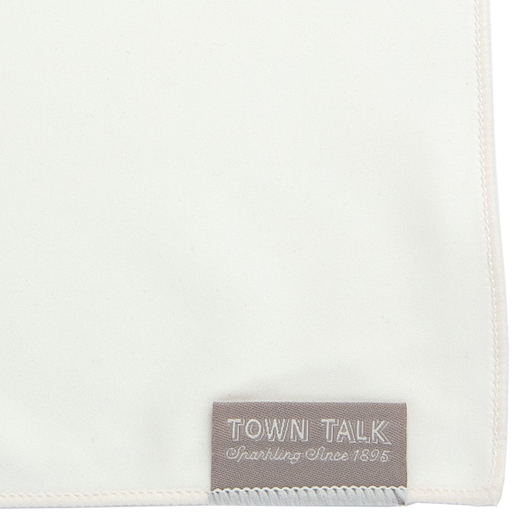 Town Talk Polish Diamond Polishing Cloth White with Branded Label