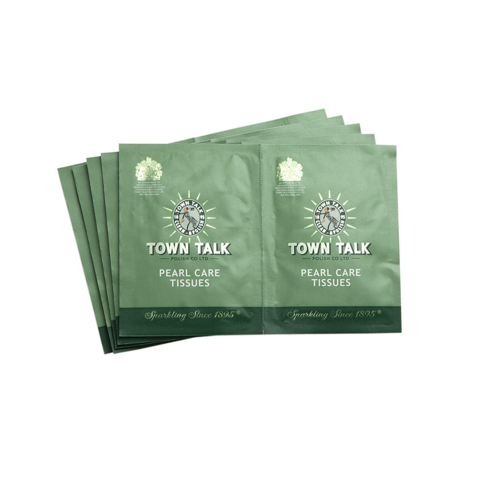 Stack Of Town Talk Pearl Care Tissue Sachets