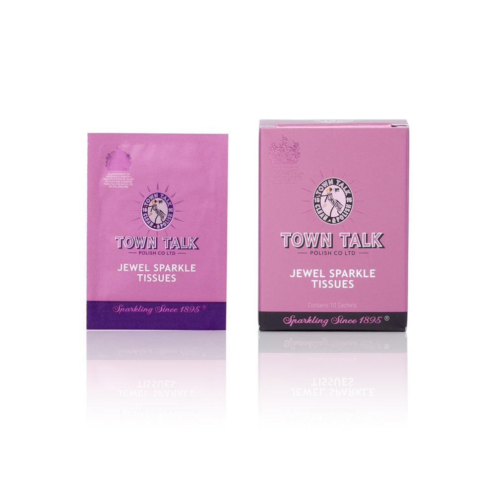 Town Talk Polish Jewel Sparkle Tissues Sachet and Box of 10 Sachets