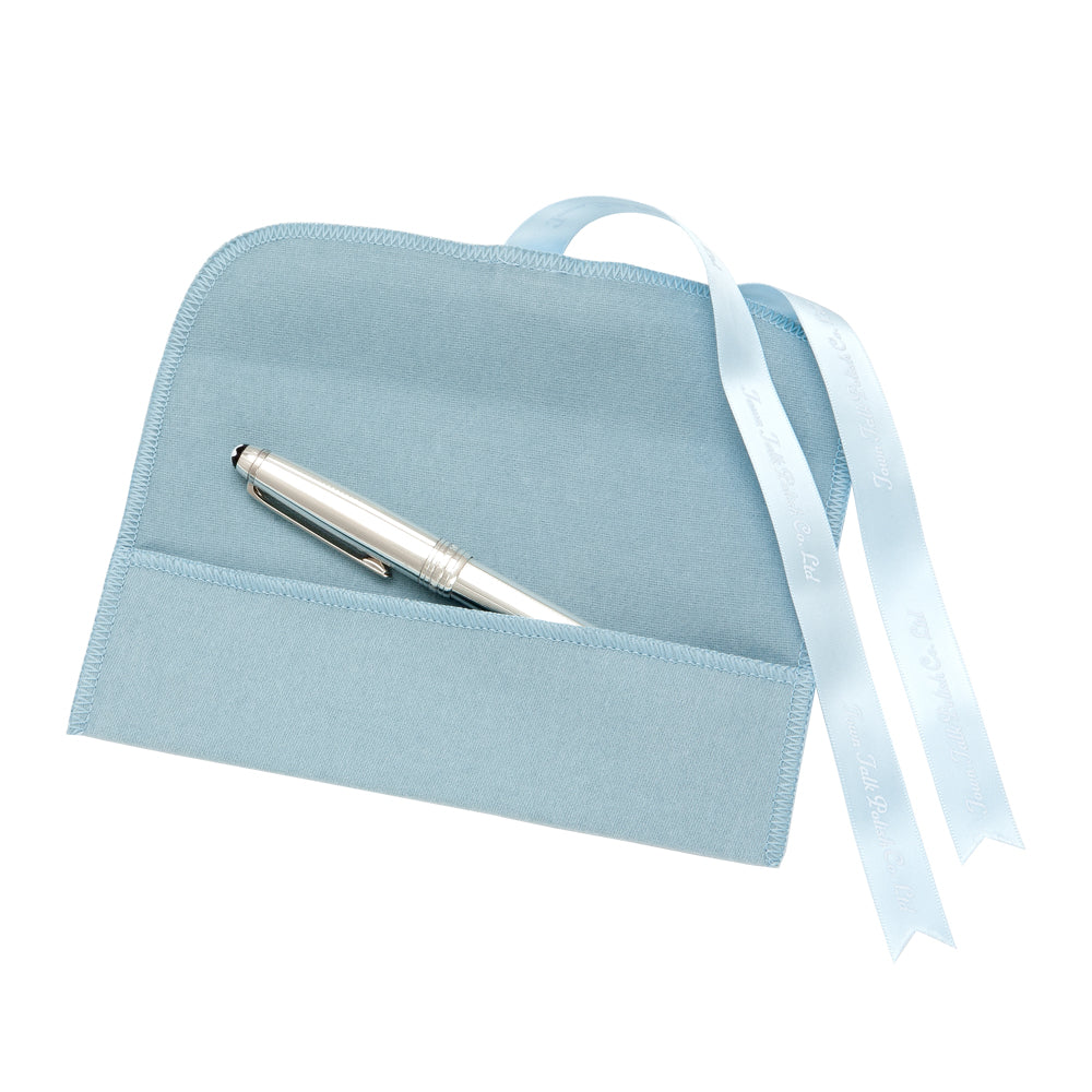 Town Talk Anti-Tarnish Pen Storage Roll with Silver Pen and Ribbon Tie