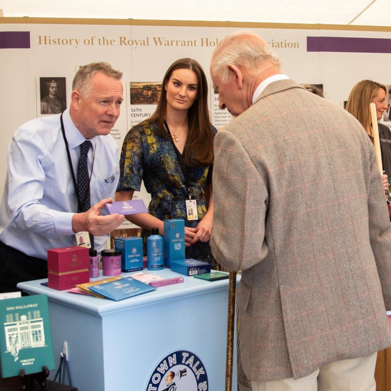 Town Talk Presenting Products to His Majesty The King at Royal Warrant Holders Association Event