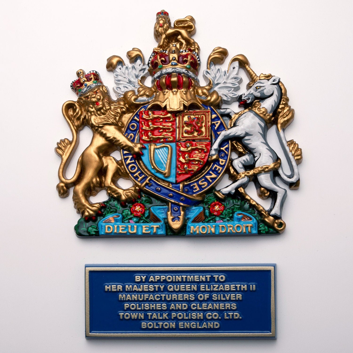 Royal Warrant Granted to Town Talk Polish Co Ltd as Manufacturers of Silver Polishes and Cleaners by Appointment to Her Majesty Queen Elizabeth II