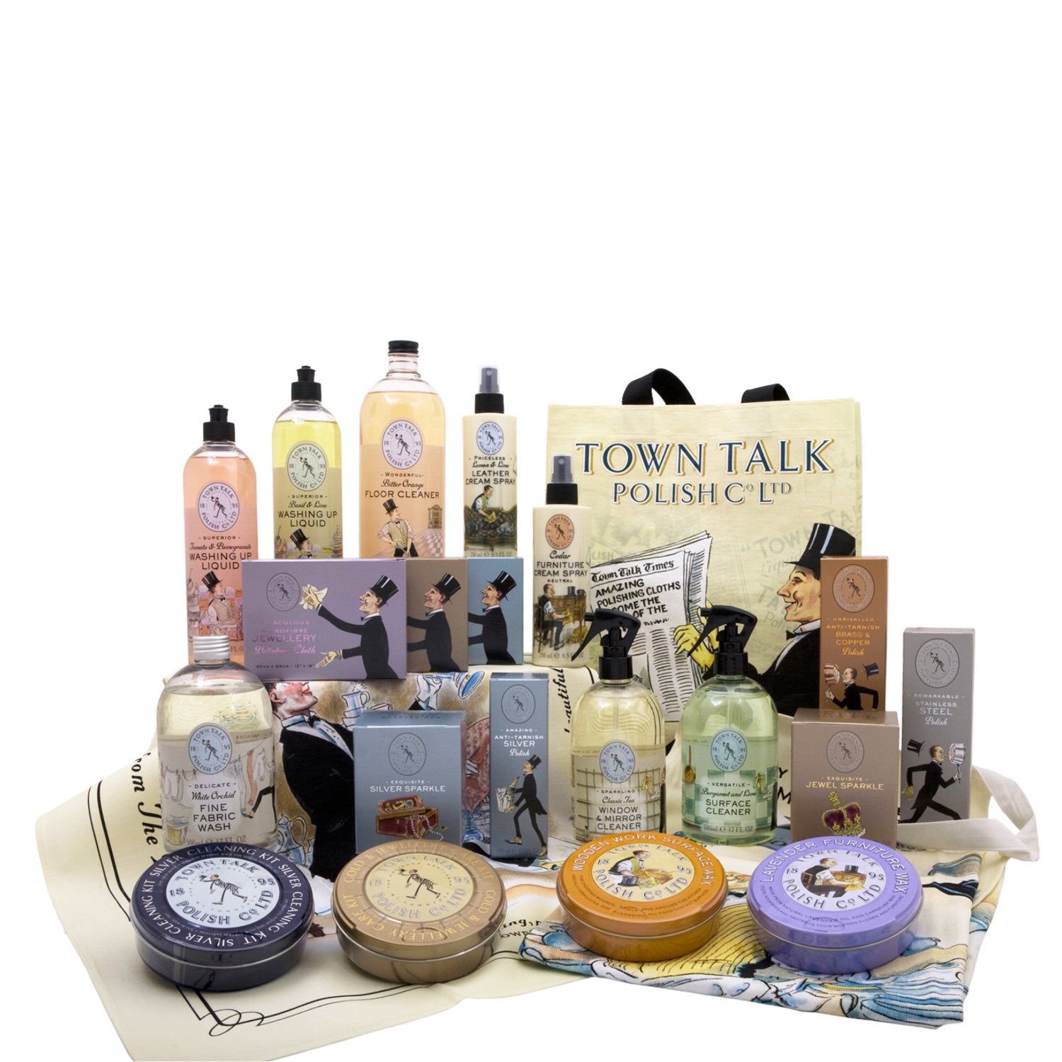 Town Talk Household Product Range including Cleaning Products, Polishing Cloths, Waxes and Sprays