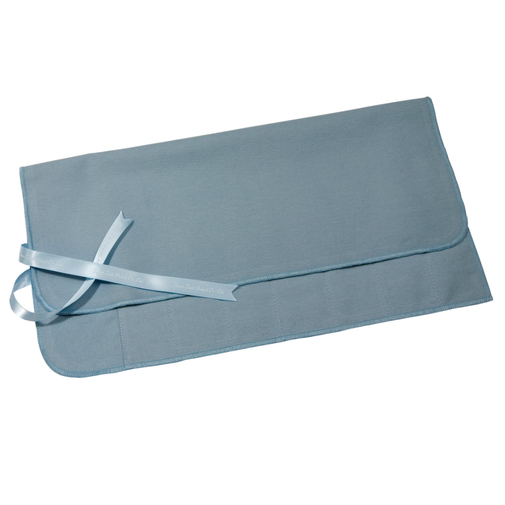 Town Talk Light Blue Anti-Tarnish Cutlery Roll with Ribbon Tie
